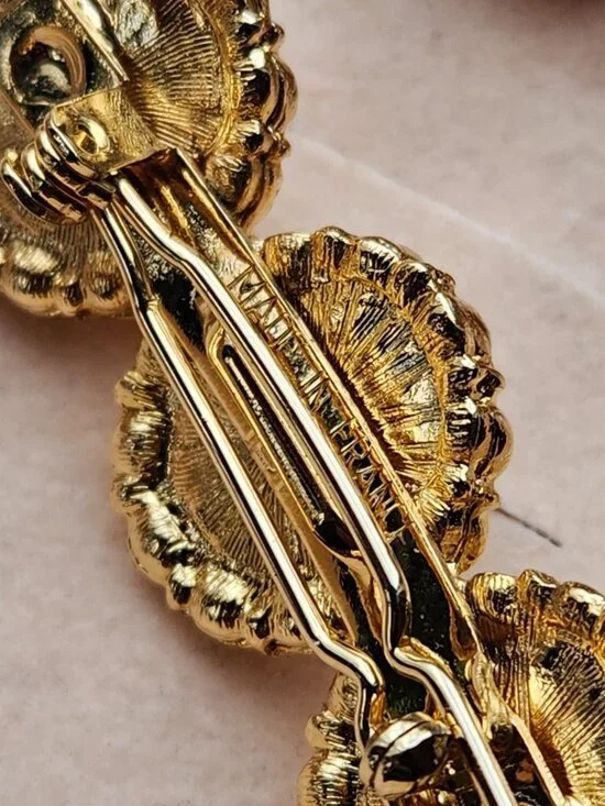 2 Kirks Folly Faceted Rhinestone Hair of Clips Barrette France Vintage Pair Set - Picture 5 of 7